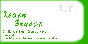 kevin bruszt business card